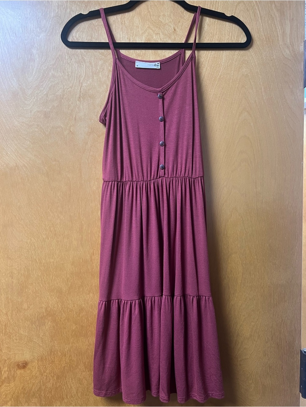 Sleeveless Button-Front Skater Dress in Dusty Rose